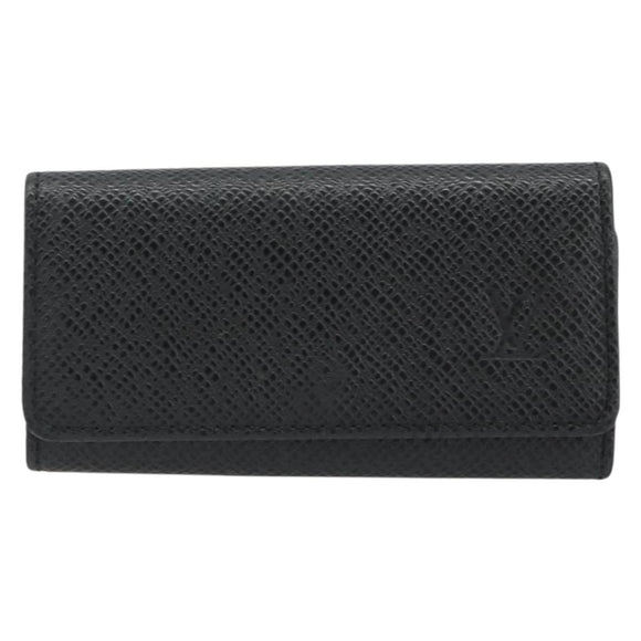 LOUIS VUITTON Taiga Multicles 4 Key Case Ardoise M30522 LV Auth bs36642