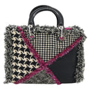 Christian Dior Diorissimo Hand Bag Canvas Black White Auth bs36646V-2