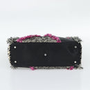 Christian Dior Diorissimo Hand Bag Canvas Black White Auth bs36646V-5