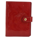 LOUIS VUITTON Monogram Vernis Agenda PM Planner Cover Red R21016 LV Auth bs36647-2