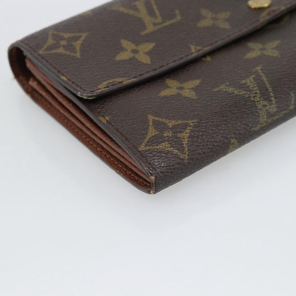 LOUIS VUITTON Monogram Portefeuille Sarah Long Wallet M61734 LV Auth bs36648