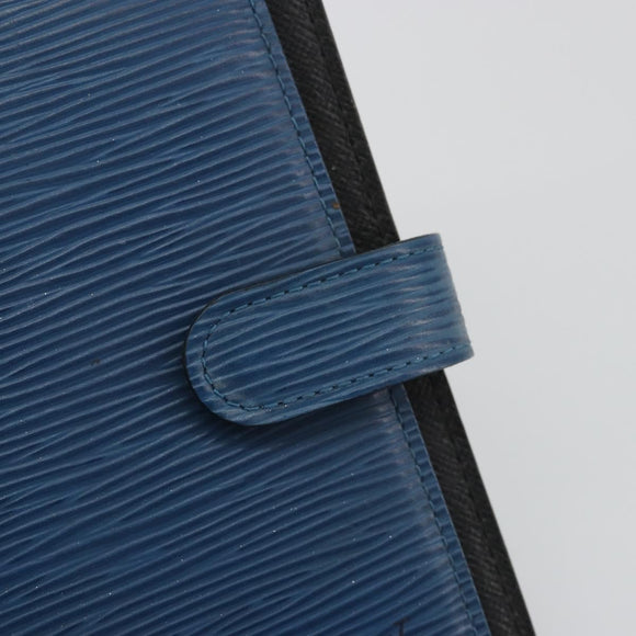 LOUIS VUITTON Epi Agenda PM Day Planner Cover Blue R20055 LV Auth bs36649