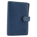 LOUIS VUITTON Epi Agenda PM Day Planner Cover Blue R20055 LV Auth bs36649-1
