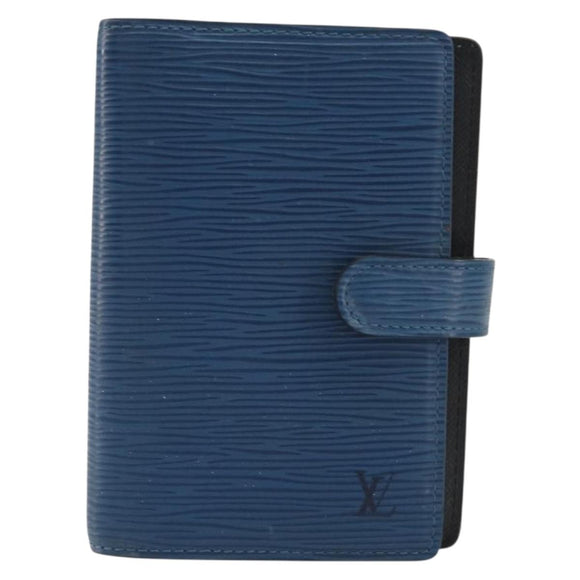 LOUIS VUITTON Epi Agenda PM Day Planner Cover Blue R20055 LV Auth bs36649