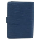 LOUIS VUITTON Epi Agenda PM Day Planner Cover Blue R20055 LV Auth bs36649-2