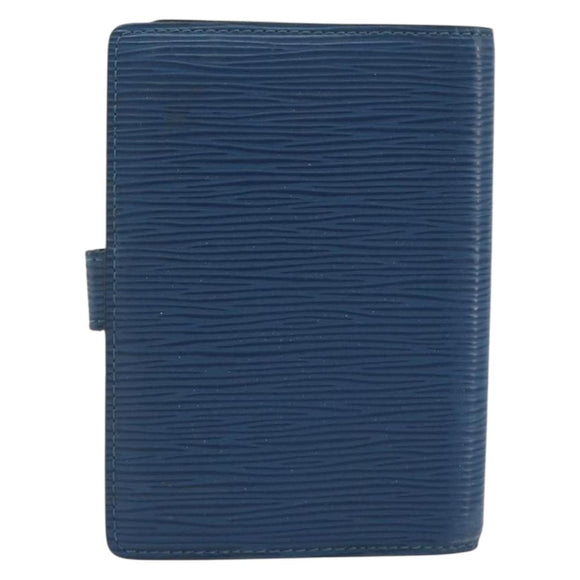 LOUIS VUITTON Epi Agenda PM Day Planner Cover Blue R20055 LV Auth bs36649