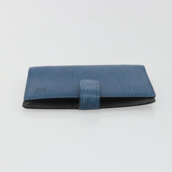 LOUIS VUITTON Epi Agenda PM Day Planner Cover Blue R20055 LV Auth bs36649
