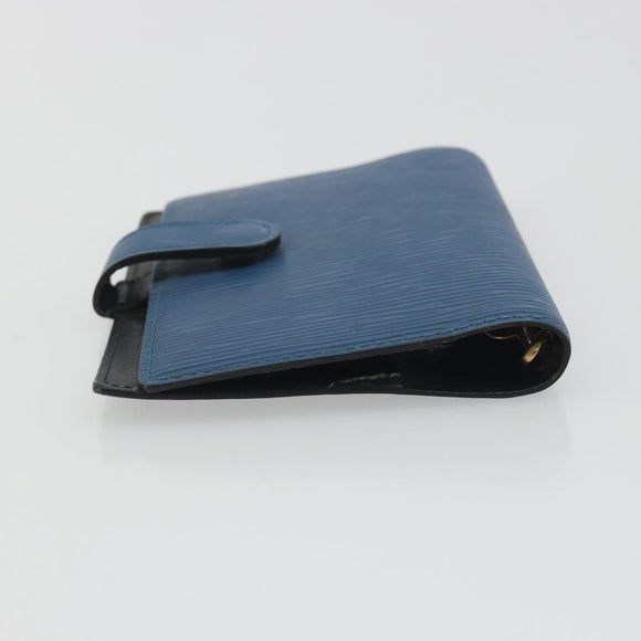 LOUIS VUITTON Epi Agenda PM Day Planner Cover Blue R20055 LV Auth bs36649