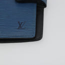 LOUIS VUITTON Epi Agenda PM Day Planner Cover Blue R20055 LV Auth bs36649-7
