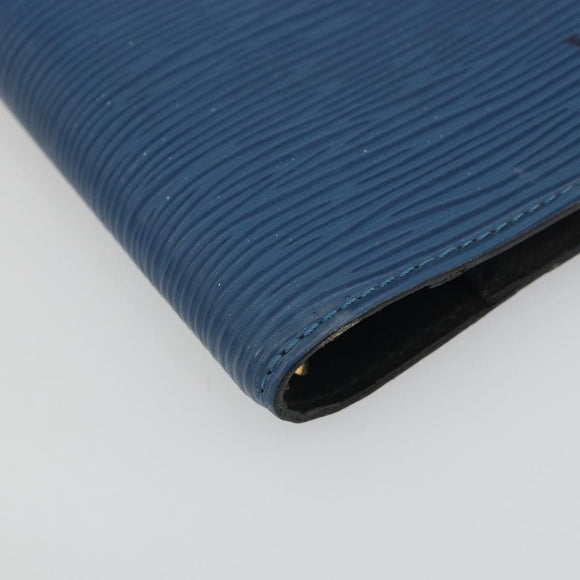 LOUIS VUITTON Epi Agenda PM Day Planner Cover Blue R20055 LV Auth bs36649