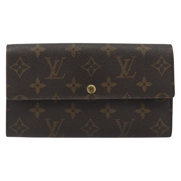 LOUIS VUITTON Monogram Portefeuille Sarah Long Wallet M61734 LV Auth bs36650