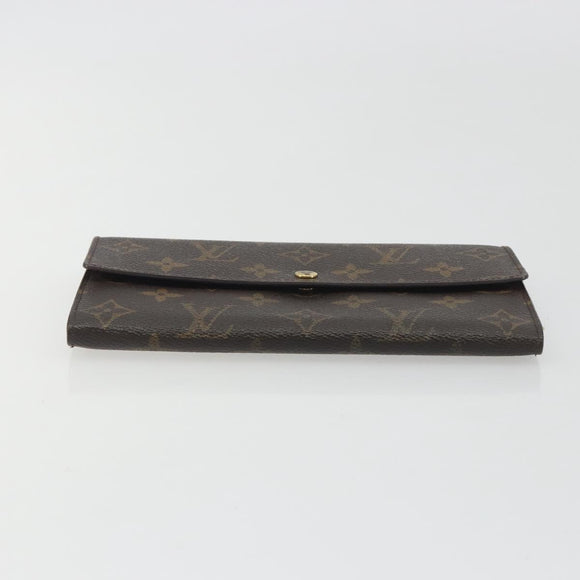 LOUIS VUITTON Monogram Portefeuille Sarah Long Wallet M61734 LV Auth bs36650