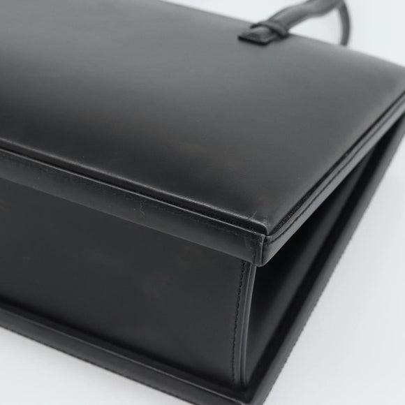 LOEWE Hand Bag Leather Black Auth bs36651