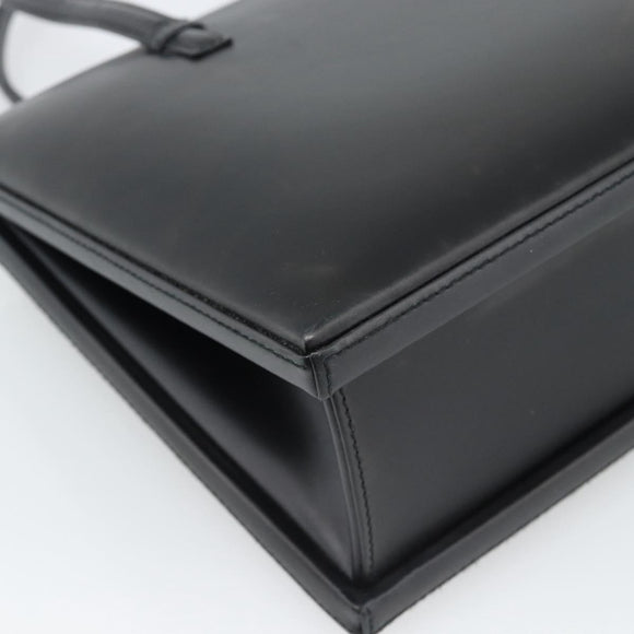 LOEWE Hand Bag Leather Black Auth bs36651