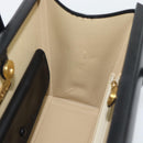 LOEWE Hand Bag Leather Black Auth bs36651-18
