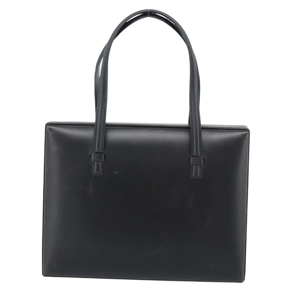 LOEWE Hand Bag Leather Black Auth bs36651