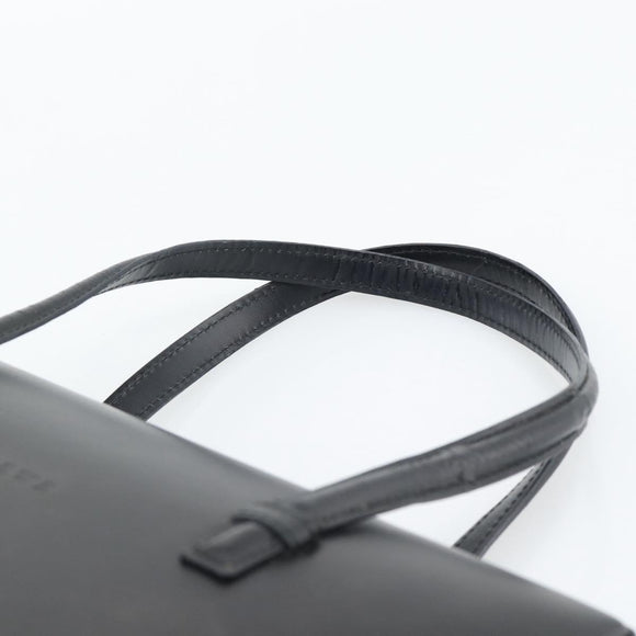 LOEWE Hand Bag Leather Black Auth bs36651