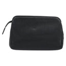 CHANEL COCO Mark Pouch Caviar Skin Black Gold CC Auth bs36652-2