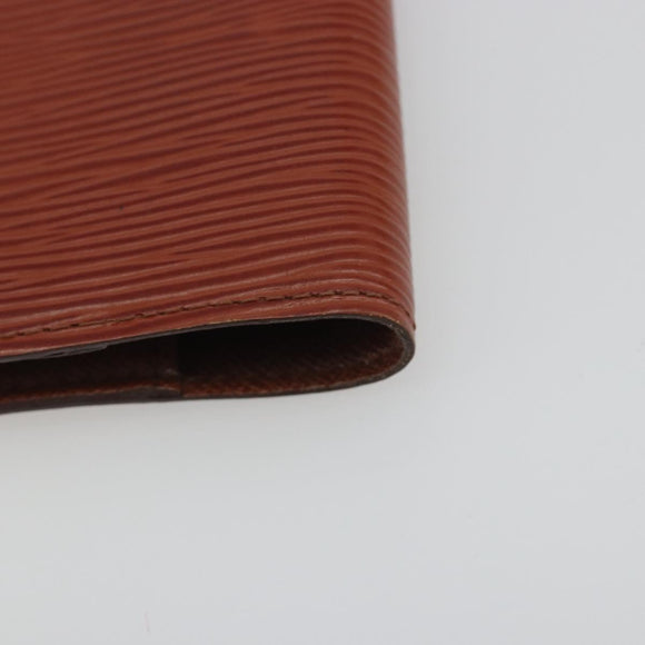 LOUIS VUITTON Epi Agenda PM Day Planner Cover Brown R20053 LV Auth bs36653