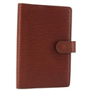 LOUIS VUITTON Epi Agenda PM Day Planner Cover Brown R20053 LV Auth bs36653-1