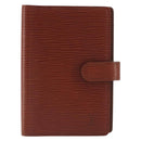 LOUIS VUITTON Epi Agenda PM Day Planner Cover Brown R20053 LV Auth bs36653-13