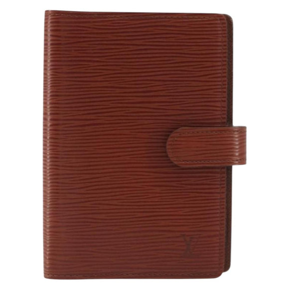 LOUIS VUITTON Epi Agenda PM Day Planner Cover Brown R20053 LV Auth bs36653