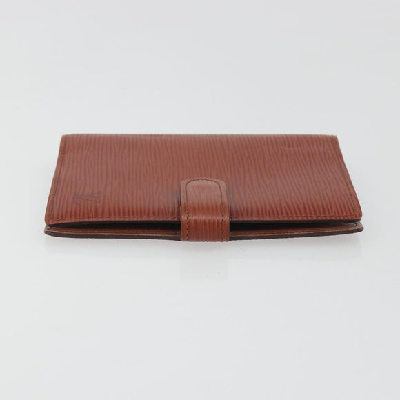 LOUIS VUITTON Epi Agenda PM Day Planner Cover Brown R20053 LV Auth bs36653