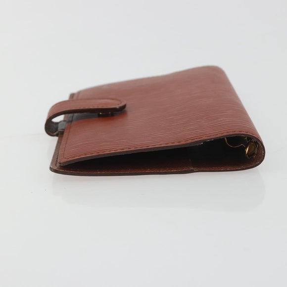 LOUIS VUITTON Epi Agenda PM Day Planner Cover Brown R20053 LV Auth bs36653