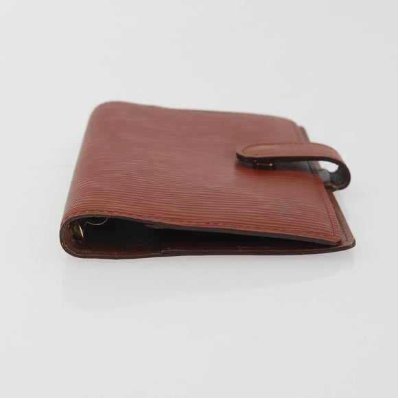 LOUIS VUITTON Epi Agenda PM Day Planner Cover Brown R20053 LV Auth bs36653