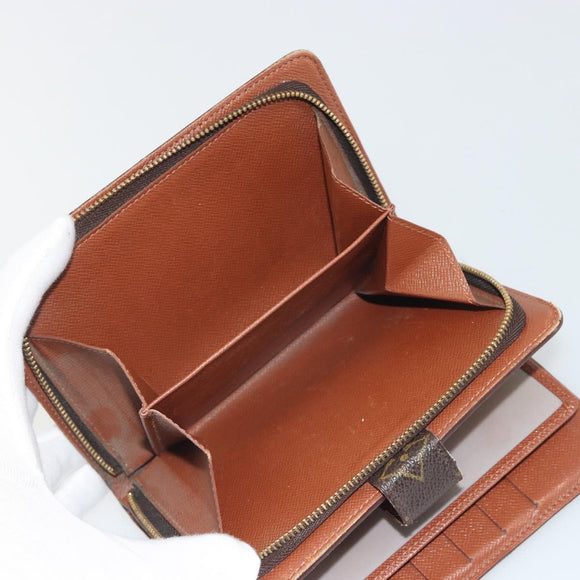 LOUIS VUITTON Monogram Porto Papie Zip Wallet M61207 LV Auth bs36654