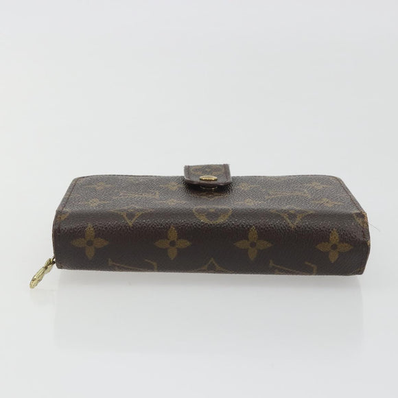 LOUIS VUITTON Monogram Porto Papie Zip Wallet M61207 LV Auth bs36654