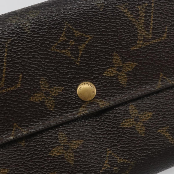 LOUIS VUITTON Monogram Portefeuille Sarah Long Wallet M61734 LV Auth bs36655