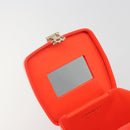 CHANEL Matelasse Vanity Hand Bag Patent leather Orange Gold CC Auth bs36656SAM-9