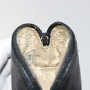 CHANEL COCO Mark Pouch Caviar Skin Black Silver CC Auth bs36657-18