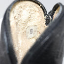 CHANEL COCO Mark Pouch Caviar Skin Black Silver CC Auth bs36657-10
