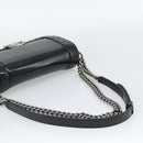 CHANEL Matelasse Boy Chanel Chain Bag Patent leather Black CC Auth bs36658A-7