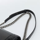 CHANEL Matelasse Boy Chanel Chain Bag Patent leather Black CC Auth bs36658A-8