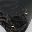 Miu Miu Hand Bag Leather Black Gold Auth bs36659V-16