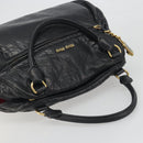 Miu Miu Hand Bag Leather Black Gold Auth bs36659V-6