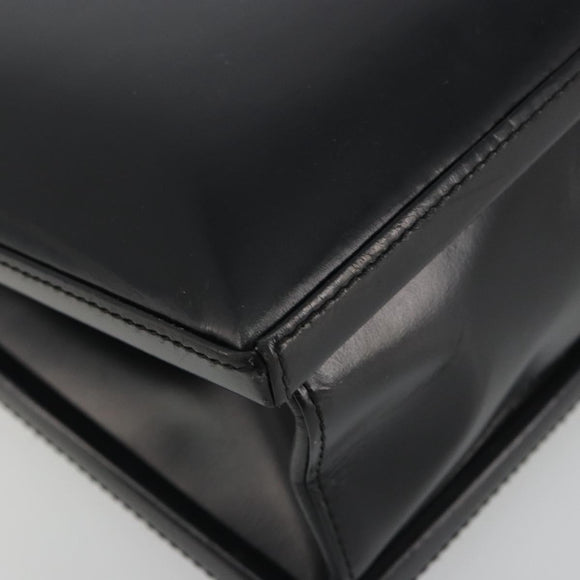 LOEWE Hand Bag Leather Black Auth bs36661