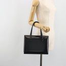 LOEWE Hand Bag Leather Black Auth bs36661-22