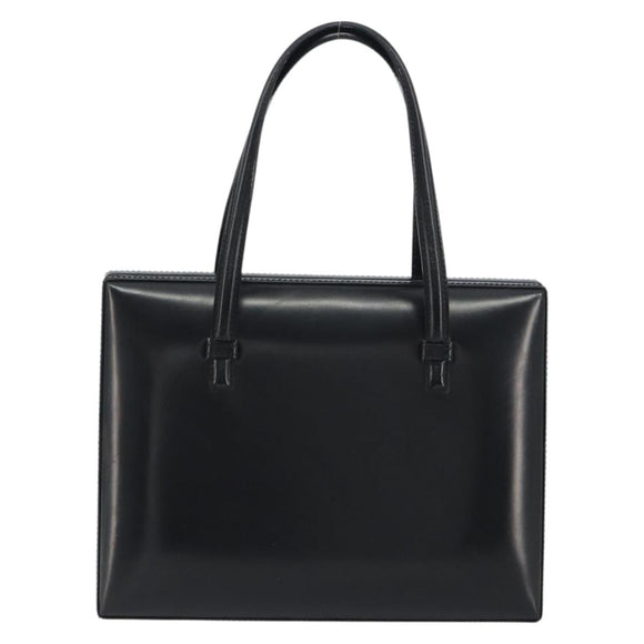 LOEWE Hand Bag Leather Black Auth bs36661