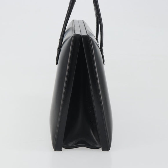 LOEWE Hand Bag Leather Black Auth bs36661