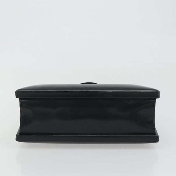 LOEWE Hand Bag Leather Black Auth bs36661