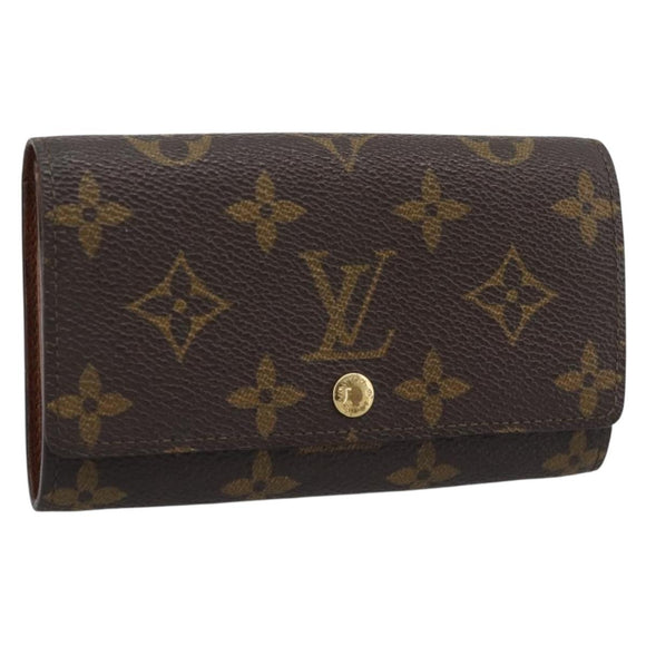 LOUIS VUITTON Monogram Porte Monnaie Zip Wallet M61735 LV Auth bs36665A