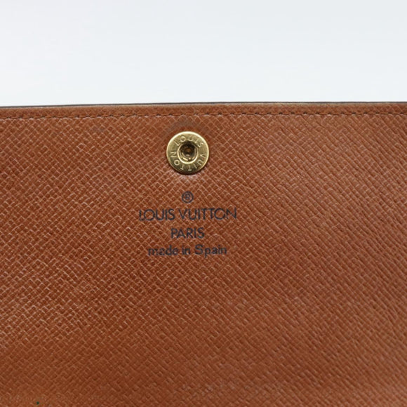 LOUIS VUITTON Monogram Porte Monnaie Zip Wallet M61735 LV Auth bs36665A