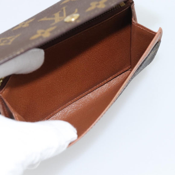 LOUIS VUITTON Monogram Porte Monnaie Zip Wallet M61735 LV Auth bs36665A