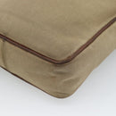 PRADA Shoulder Bag Canvas Beige Silver Auth bs36669-17