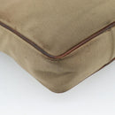 PRADA Shoulder Bag Canvas Beige Silver Auth bs36669-18