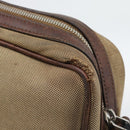 PRADA Shoulder Bag Canvas Beige Silver Auth bs36669-8